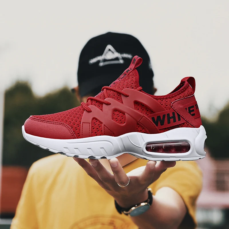 

Man Flyknit Breathable Running Shoes fashion Air Sole sneakers Light Weight High Quality Sport Shoes Comfortable Outdoor Sneaker