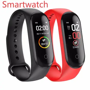 

M4 Color Screen Smart Bracelet Color Display Walk Tracking Sports Watch Men Women Blood Pressure Waterproof Smartwatch 2020