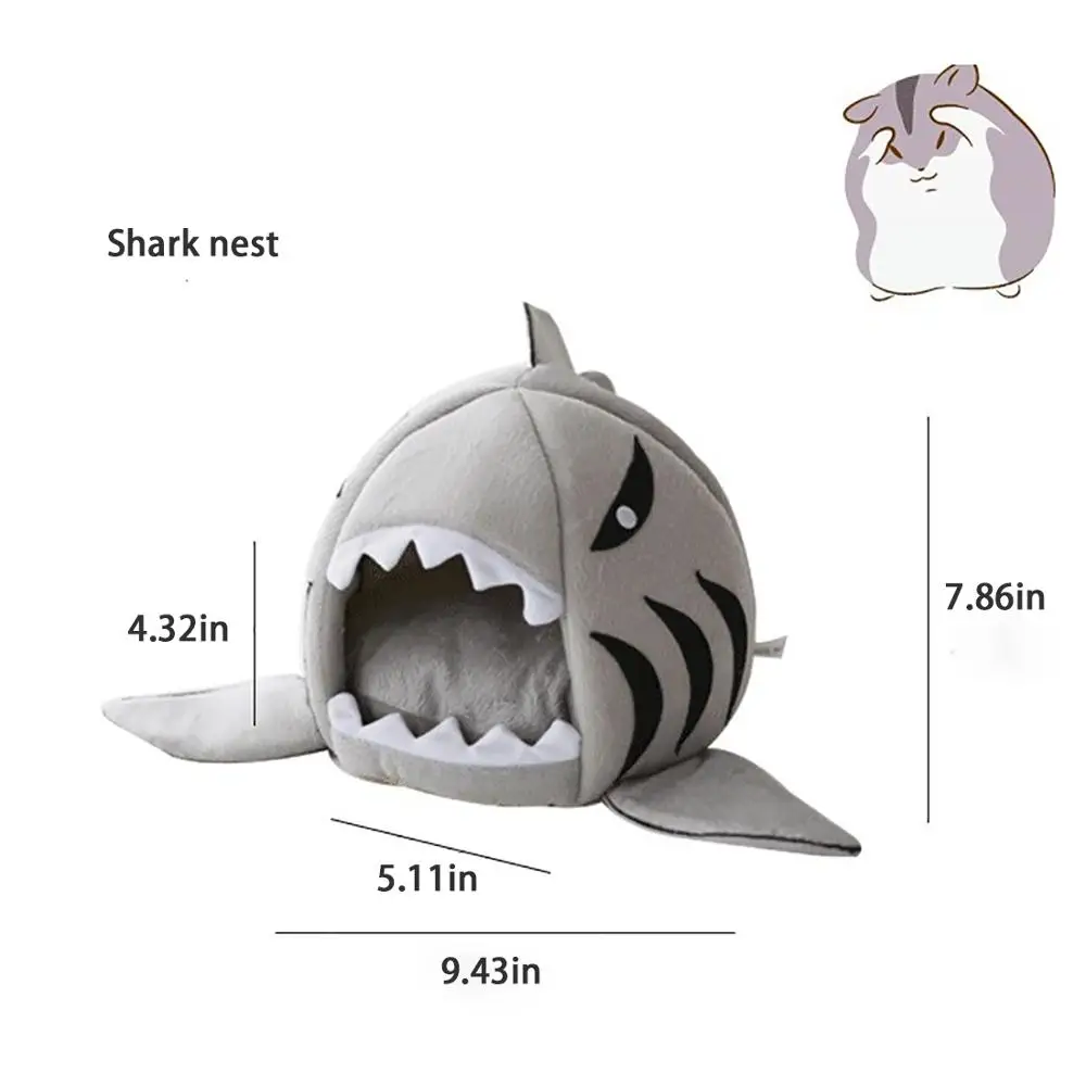 Голландская свинка, хомяк домик ежик крыса теплая кровать Шиншилла дом обитания с акулой, крабом, бананом и лосем форма для маленьких домашних животных Аним