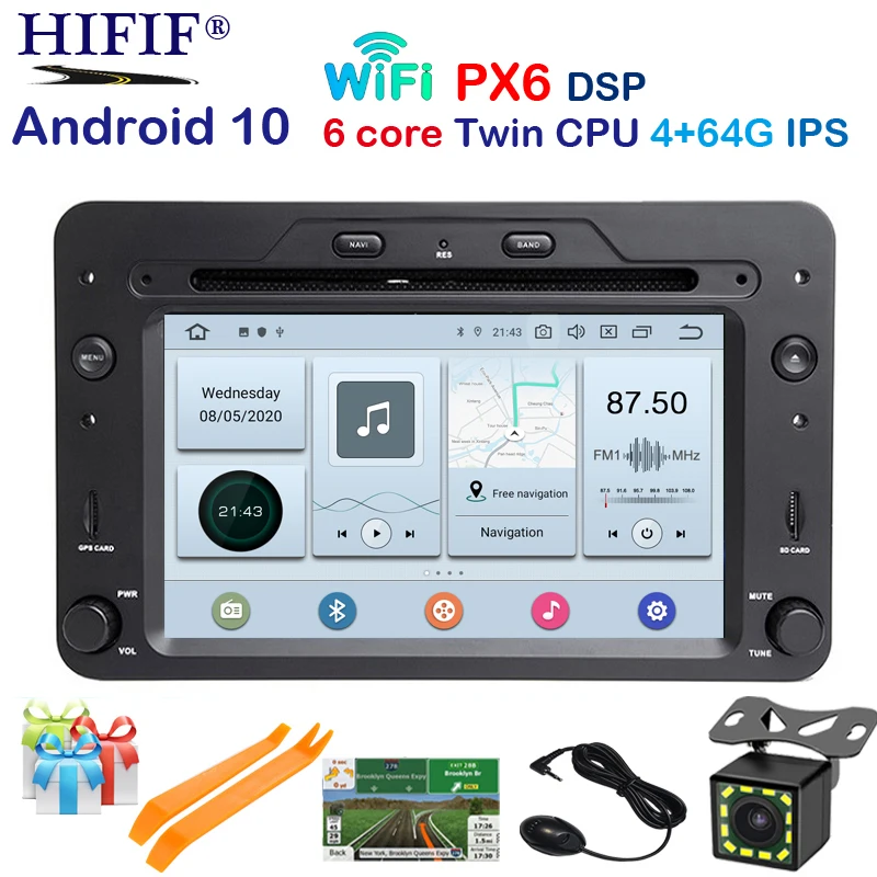 PX6 DSP octa core Android 10 автомобильный DVD GPS для Alfa Romeo Spider 159 Brera Sportwagon Радио Стерео