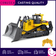 Huina 1:16 rc caminhão pesado bulldozer caterpillar liga trator modelo de engenharia carro escavadeira rádio carro controlado brinquedos para meninos