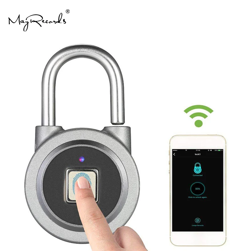 Padlock Smart Fingerprint Bluetooth Lock USB Rechargeable Security Lock with Steel Beam Padlock Smart Fingerprint Bluetooth Lock USB Rechargeable Security Lock with Steel Beam