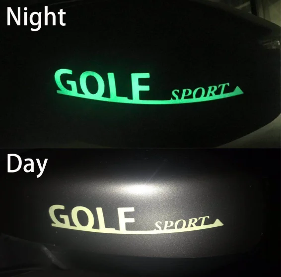 

For VW golf car with luminous sticker car rearview mirror sticker window glass luminous sticker decorative luminous sticker