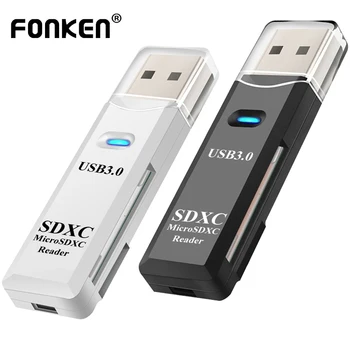 

FONKEN USB Card Reader 3.0 TF SD Card Reader 2in1 Cardreader Adapter PC Laptop Smart Memory Card Reader MicroSDXC Rider Adaptor