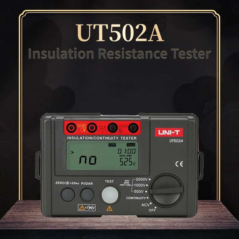 US $101.49 UNIT UT502A 2500V Digital Insulation Resistance Tester AC Voltmeter Megohmmeter High Voltage Overload Indicator LCD Backlight