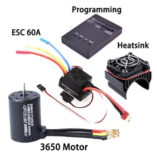 À prova dwaterproof água 3650 3100kv 3900kv 4300kv kv5200 motor sem escova com 60a esc w/programa cartão de combinação para 1/10 rc carro caminhão brinquedo