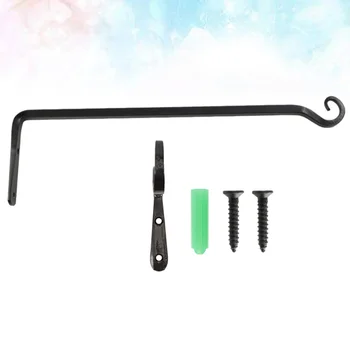 

1 Set of Plant Basket Hanger Studry Iron Flowerpot Plant Basket Hook Hanger for Balcony Yard Garden Wall