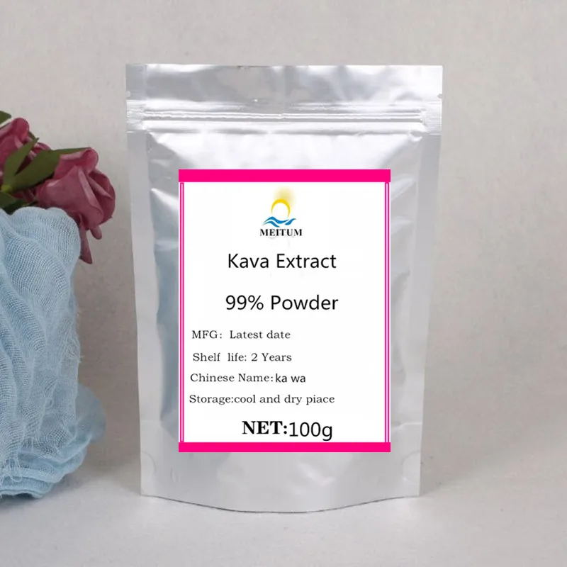 Высококачественный чистый экстракт кавы порошок корня кавы помогает увеличить память и снять тревожность - Цвет: 100g