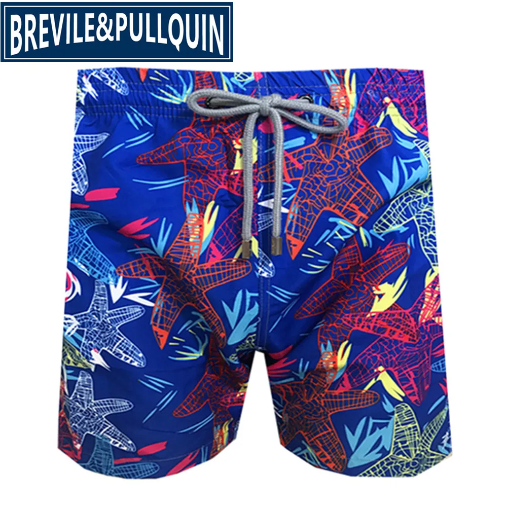 B Бренд Brevile pullquin пляжные обшитые мужские шорты Черепашки купальники взрослые бордшорты кошка Санта Клаус Скейтборд Человек пляжная одежда - Цвет: B