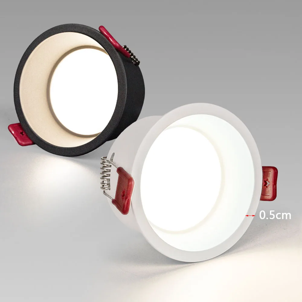 Deep anti-glare LED Downlight 5W 9W 12W 15W 20W Recessed dimmable Round LED Ceiling Lamp Indoor Lighting Background wall lights
