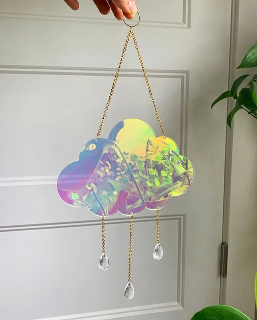 Attrape-soleil et lune en cristal, prisme arc-en-ciel, vent tendance,  décoration de jardin - AliExpress