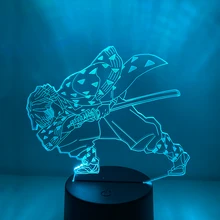 

Anime Demon Slayer Agatsuma Zenitsu Figure Acrylic LED Night Light Cool Kimetsu No Yaiba Lamp Gift for Kids Child Bedroom Decor