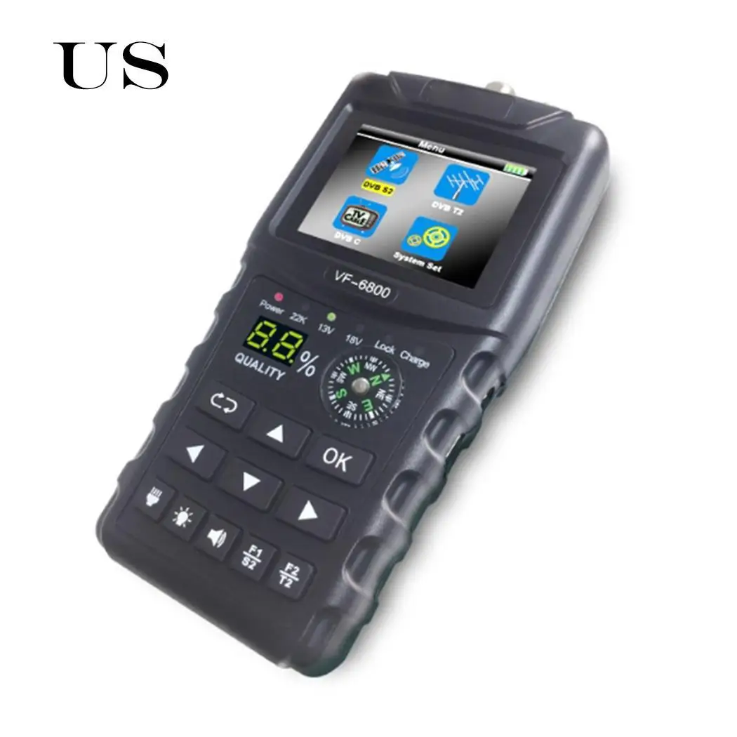 Многофункциональная VF-6800 HD искатель звезд с 0,450 кг зарядное устройство типа US, UK, EU фонарик 10000kPa 12V черный компас