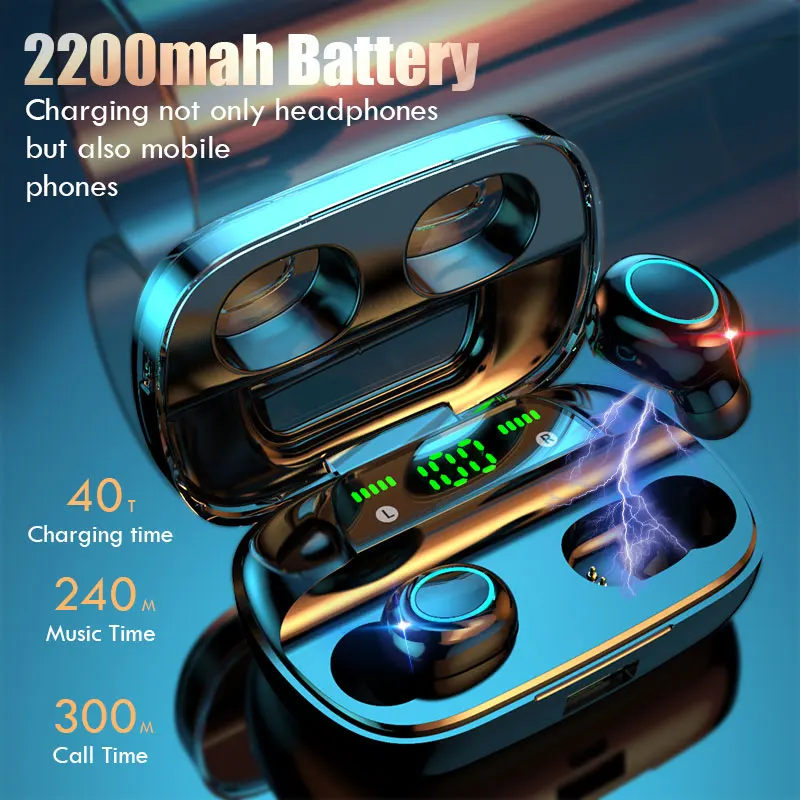 Bluetooth Wireless Headphones with Microphone Sports Waterproof Bluetooth Earphones HIFI Stereo Noise Cancelling Headset Earbuds Bluetooth Wireless Headphones with Microphone Sports Waterproof Bluetooth Earphones HIFI Stereo Noise Cancelling Headset Earbuds