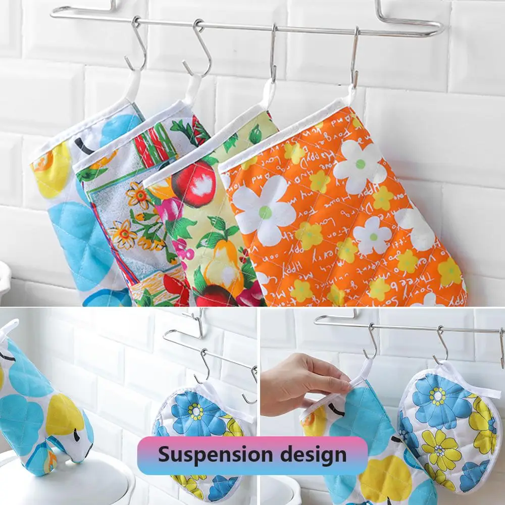 2 шт. милые кухонные прихватки для духовки Potholder толстые кухонные боксерские перчатки с мягкой подкладкой термостойкие нескользящие перчатки для готовки для выпечки и bbq Прихватки для духовки