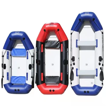 3 Layer PVC Inflatable Boat, Wear Resistant Laminated Fishing Boat, For 2-6 Person Kayak, Rowing Canoe,outboard motor 3