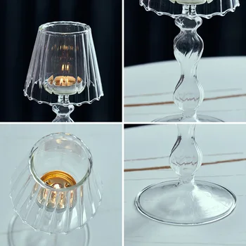 Volan - Bougeoir lampe verre