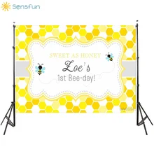 *#Best Price Sensfun Cartoon Bee Happy Birthday Backdrops Custom Vinyl Baby Show Photography Backgrounds For Photo Studio fond photographie *#Best Price Sensfun Cartoon Bee Happy Birthday Backdrops Custom Vinyl Baby Show Photography Backgrounds For Photo Studio fond photographie