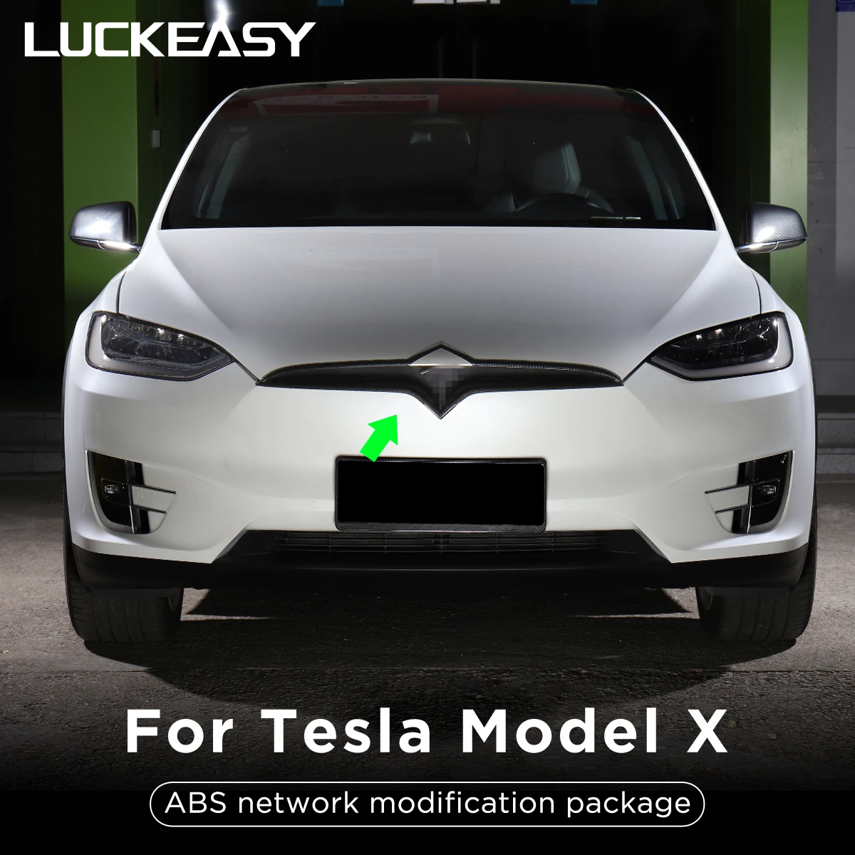 LUCKEASY ABS networ k модипосылка пакет для Tesla model X 2017-2021 Автомобильная Передняя сетчатая