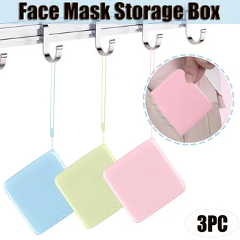 

3pcs Portable Face Mask Storage Bag Estuche Mascarilla Funda Mascarilla Pollution Prevention Not Including Face Mask Se6