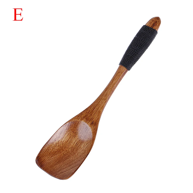 Spoons E Нежный натуральный деревянный нож для масла и сыра, натуральные деревянные вилки, ложки ручной работы, кухонная посуда, инструмент - Цвет: Spoons E