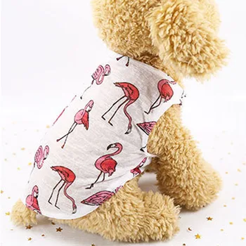

Puppy Dog Cat Clothes Breathable Pet Clothing Outfit Supplies For Small Medium Dogs Animal Pattern Dog Vest T-shirt Summer