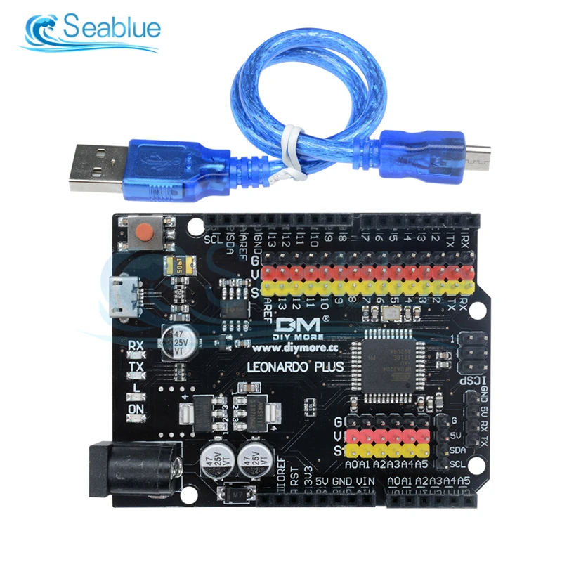 Leonardo R3 плюс плата ATMEGA32U4-AU микроконтроллер BoardModule для Arduino совместимый с кабелем I /