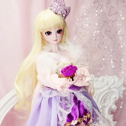 19 ''BJD кукла 50 см Мода Большой BJD кукла игрушки Косплэй Платье Рапунцель одежда обувь макияж Фея SD кукла принцесса детские игрушки - Цвет: 01