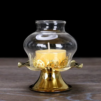 

Metal Retro Candle Holders Lantern Glass Stand Lanterna Creative Simple Candlesticks Candelabro Vela Home Decoration New KK60ZT