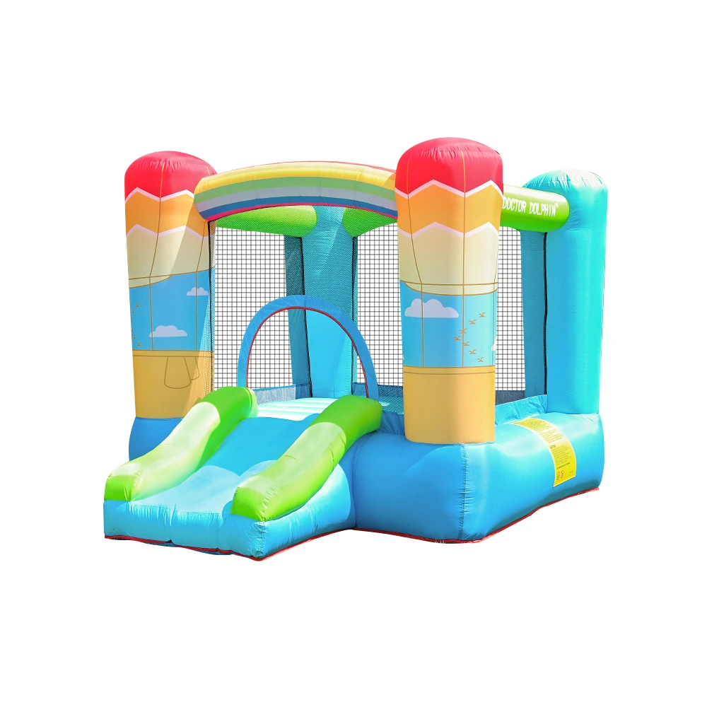 

Doctor Dolphin Inflatable Rainbow House Trampoline Bouncy Castle Bounce House Inflatable Kids Jumper Jump with CE or UL Blower