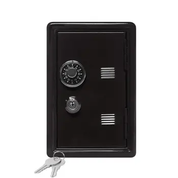 

Household Insurance Box Mini Metal Safe Creative Piggy Bank Key Insurance Cabinet Desktop Decoration