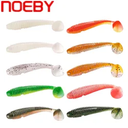 NOEBY – leurre méné souple en Silicone, Wobbler, queue de pagaie, Swimbait, appât artificiel idéal pour la pêche à l'alose, au brochet ou à la truite, 4/5/7/9.5/12cm 