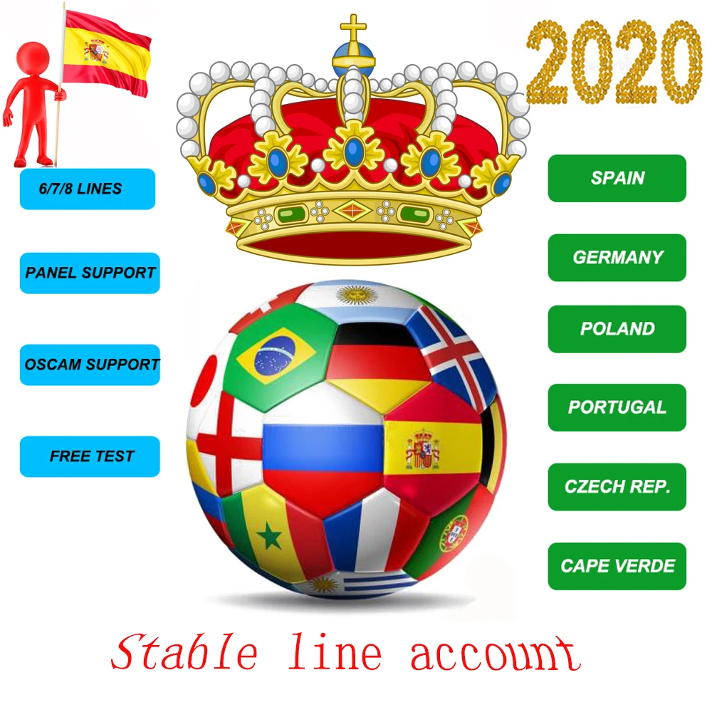 

1 year European Cccam Cline 2020 The latest And Most Stable Cline For Europe Spain Portugal Satellite TV Receiver DVB-S2