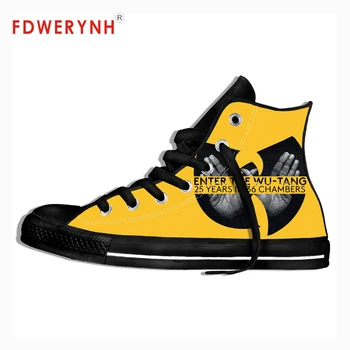 

Wu Tang Clan Mens Casual Shoes Vulcanize C.R.E.A.M. DARE 3D Zapatos De Hombre Fashion Cool Street Breathable Canvas Black Shoes