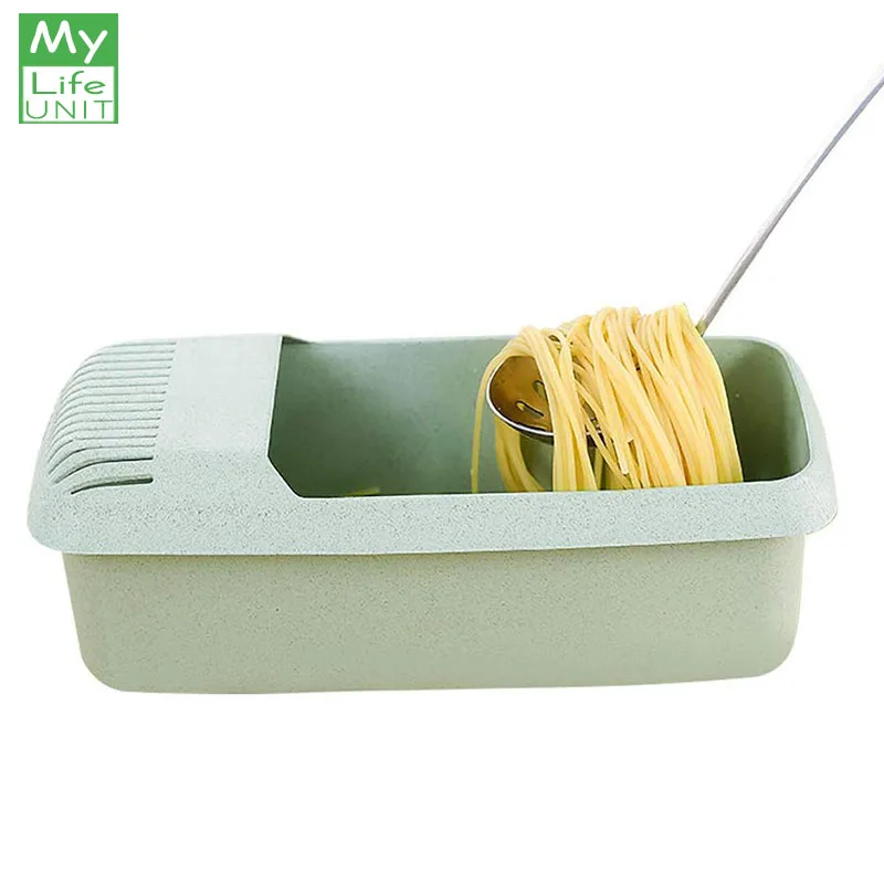 

MyLifeUNIT Microwave Pasta Spaghetti Cooker Cookware Eco-Friendly Cooking Noodle Storage Box Kitchen Tool