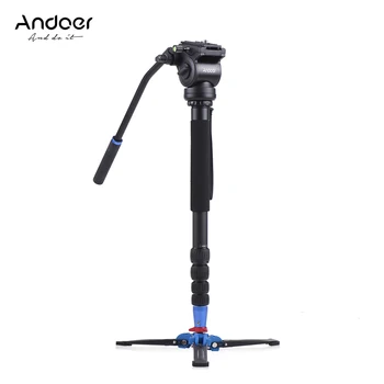

Andoer 172cm/67.7" Professional Camera Tripod Monopod Unipod Stand w/ Fluid Draft Hydraulic Damping Head for ILDC DSLR Camcorder