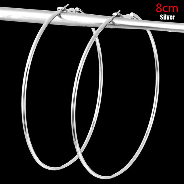 Big Hoop Earring Crystal Circle Earrings for Women Girls Rhinestone Round Earring Jewelry  Valentine's Day Gift