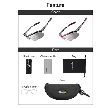 ROCKBROS Cycling Glasses Photochromic Bicycle Sports Sunglasses Men Women UV400 MTB Road Bike Goggles Ultralight Outdoor Eyewear 6