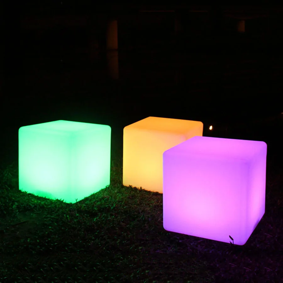 Conduziu a Luz Iluminada da Barra da Mobília a Cadeira Fresca do Cubo Conduziu a Lâmpada de Mesa Exterior do Tamborete de Ktv Cofe da Luz da Noite com Controle Remoto 10 - 30 40cm 16 Cadeira de bar com iluminação led, 10