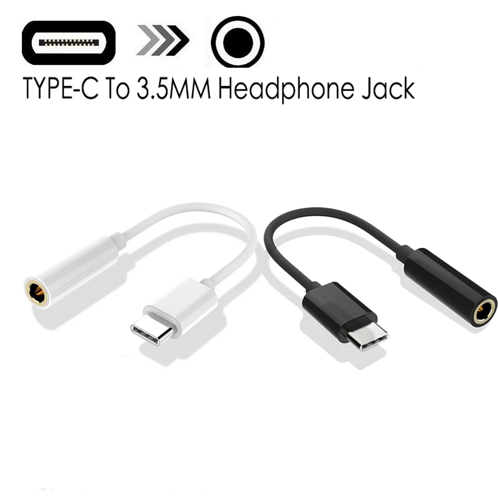 Type-C To 3.5mm Earphone Cable Adapter Usb 3.1 Type C USB-C Male To 3.5 AUX Audio Female Jack for Macbook Huawei P20 MATE 20