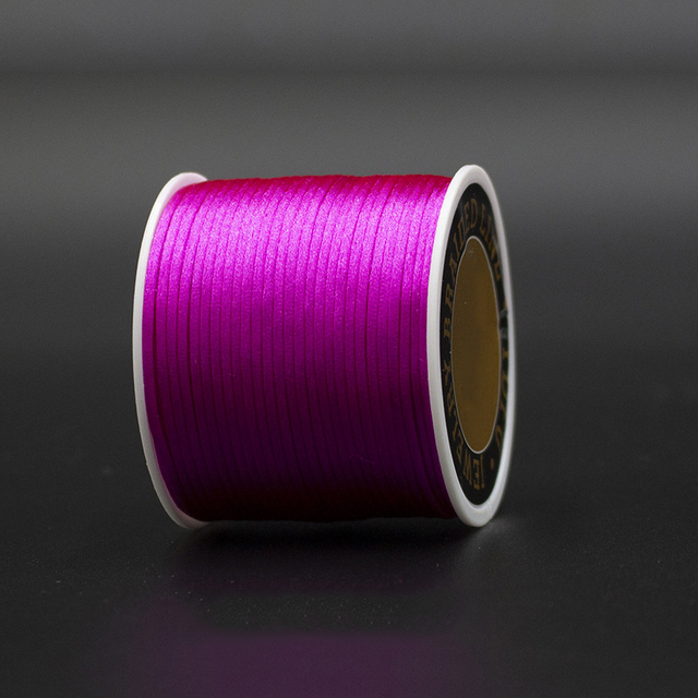 Satin Rattail Silk Cord Nylon Thread Cord Chinese Knot DIY Rope Bead Bracelet Jewelry Making Rope String