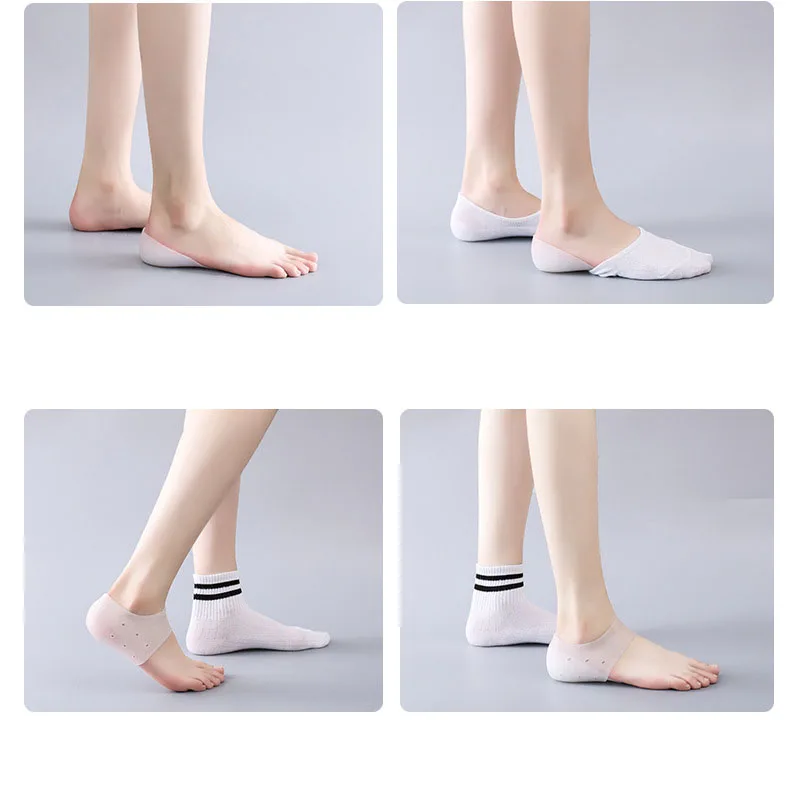 Invisible Height Increase Insoles Women Men Heel Pads Silicone Gel Lift Insole Dress In Socks Cracked Foot Skin Care Tool | Обувь