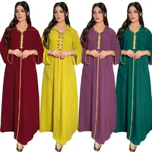 

Abaya Dubai Turkey Muslim Hooded Dress Women Moroccan Caftan Elegant Lady Islamic Clothing 2021 Eid Mubarak Djellaba Femme