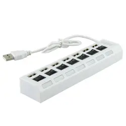 Concentrador de red USB 3,0 para PC, expansor de Puerto 2,0, adaptador de corriente, lector de tarjetas, 4/7