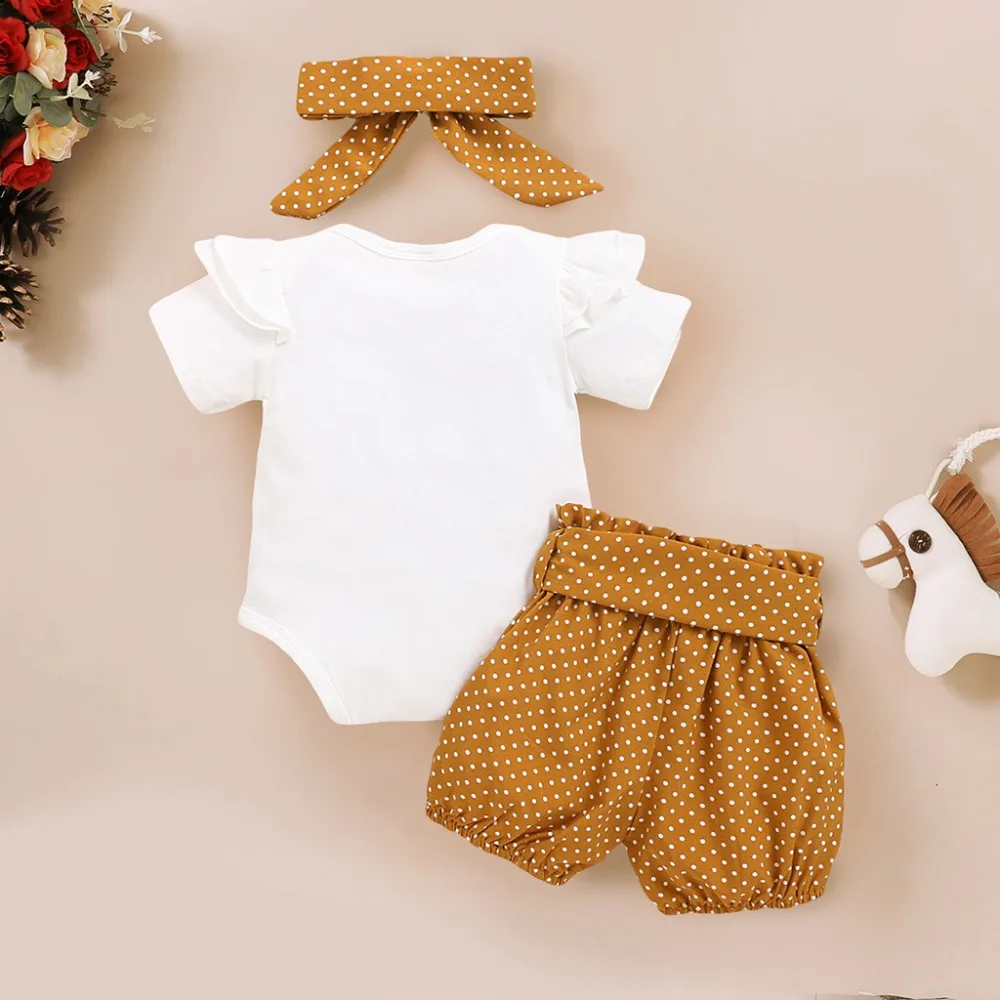 Newborn-Baby-Clothes-Girls-Set-Ruffles-Letter-Print-Casual-Loose-O-neck-Bodysuit-Romper-dot-Shorts (1)