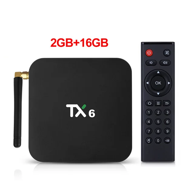 Tanix TX6 Android Smart 9,0 tv Box Allwinner H6 четырехъядерный 2G/4G 16G/3 2G/64G 4K 2,4G/5 GHz двойной WiFi Google Youtube телеприставка - Цвет: 2GB 16GB