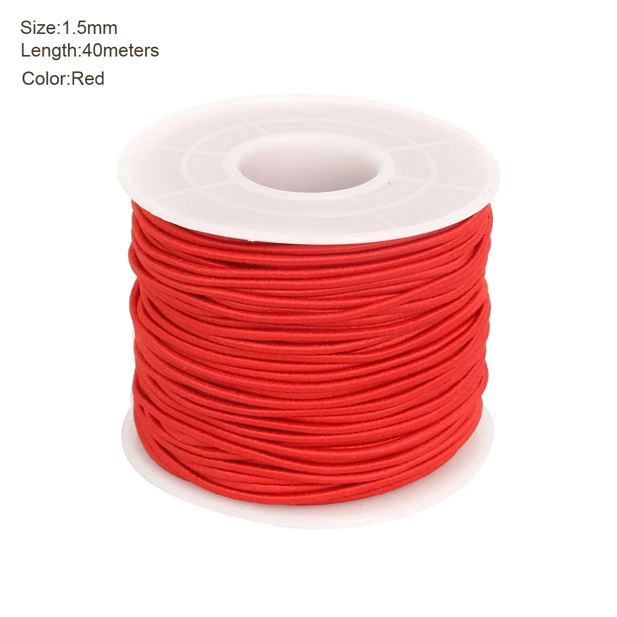 0,8 мм 1,2 мм 1,5 мм круглый Эластичный Шнур бисер стрейч веревочная нить для DIY для изготовления украшений ожерелья Браслет материал питания - Цвет: Red 40m