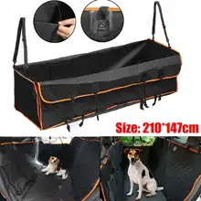 Чехол для на автомобильное сиденье для перевозки собак вид сетки водонепроницаемый переноска для домашних животных автомобиля заднего сиденья коврик Гамак Подушка протектор с карманами 210x147 см