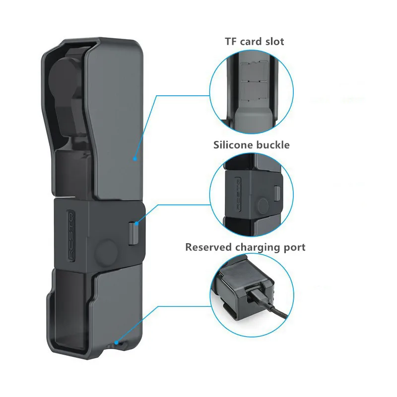 1pcs Pocket Camera Storage Box Hard shell Portable Case with wrist strap Lanyard for FIMI PALM camera Accessories