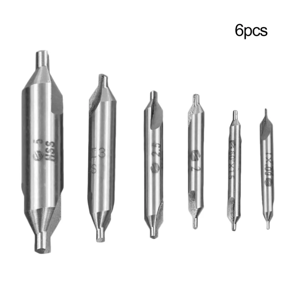 Дропшиппинг 6 шт. HSS Сверло кран 1 мм 1,5 мм 2 мм 2,5 мм 3 мм 4 мм 5 мм Центр Сверло Высокоскоростная сталь A-type резьба спиральный винт